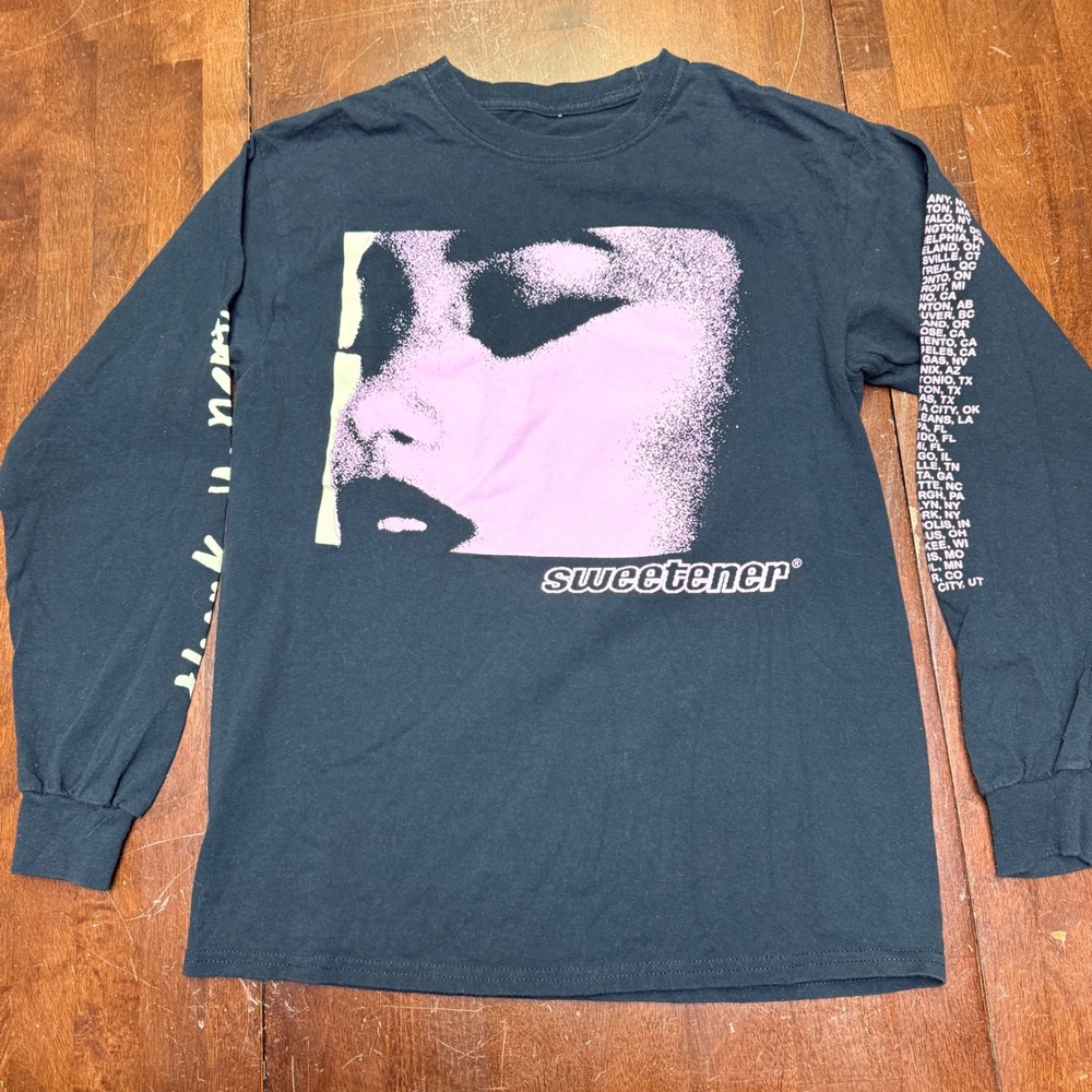 Ariana Grande Sweetener World Tour Long Sleeve T Shirt Black thank u next Size M